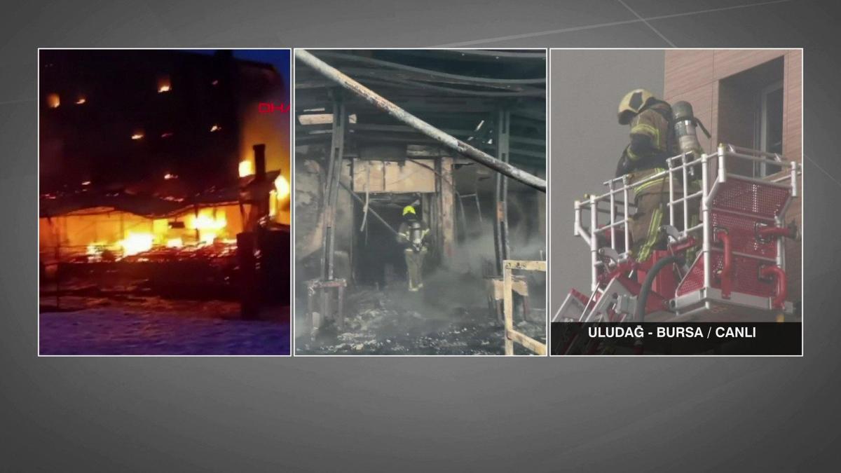 SON DAKİKA | İşte o anlar! Uludağ’da Kervansaray Otel’de yangın